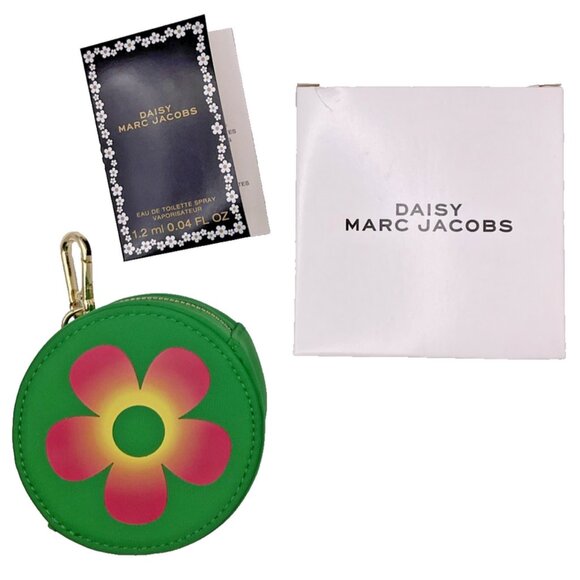 Daisy Wild Marc Jacobs EDP 1.2ml Spray & Mini Coin Purse Floral Green Pouch Bag - Picture 1 of 6